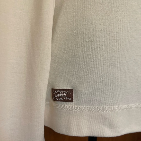 Ralph Lauren Cream Long Sleeve Top - Picture 6 of 7